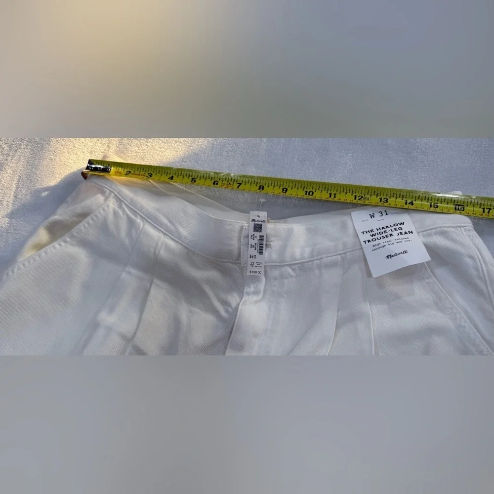 Madewell Cream Wide Leg Pants